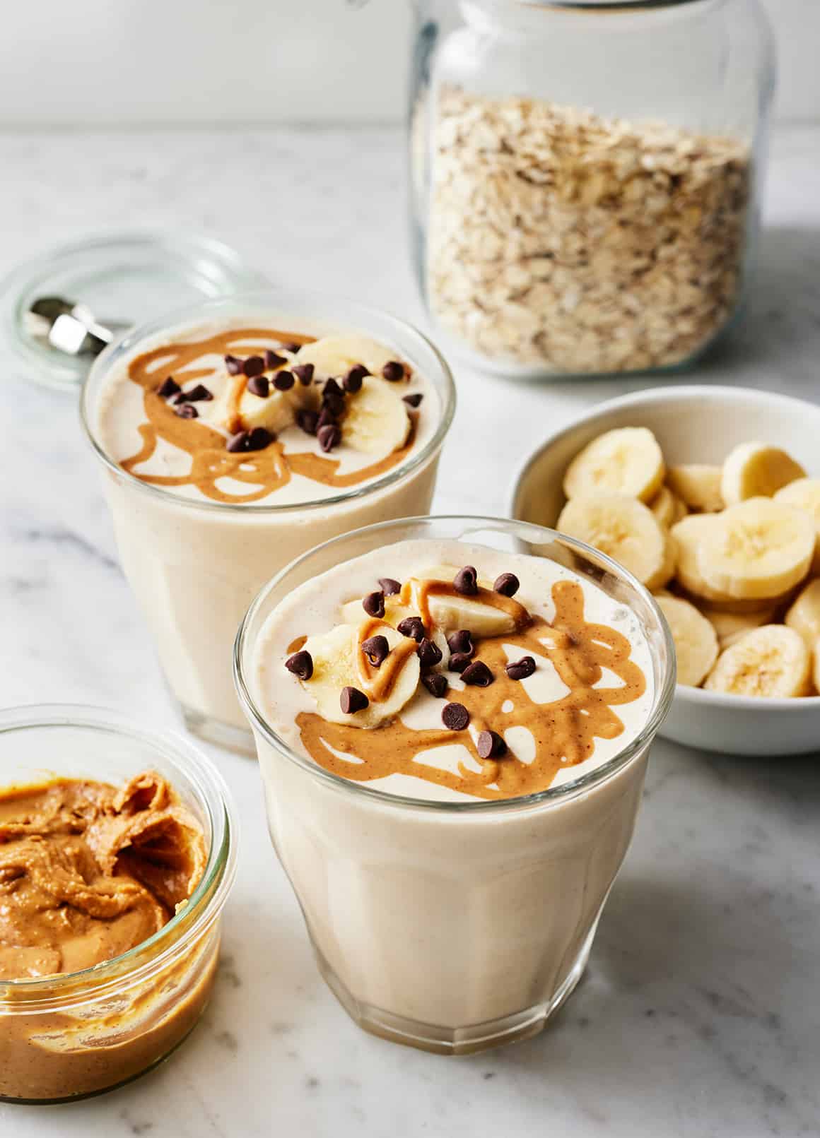 Peanut butter banana smoothies